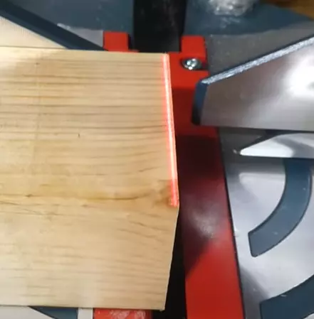 shadow line on a mitre saw