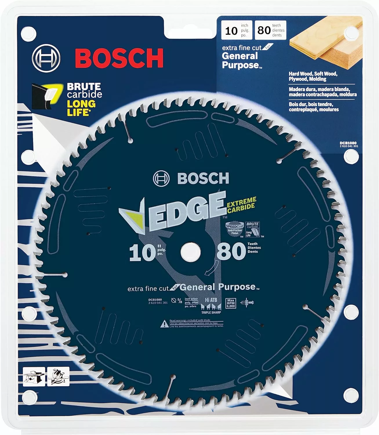 Bosch DCB1080 Daredevil circular saw blade for cutting veneer mdf