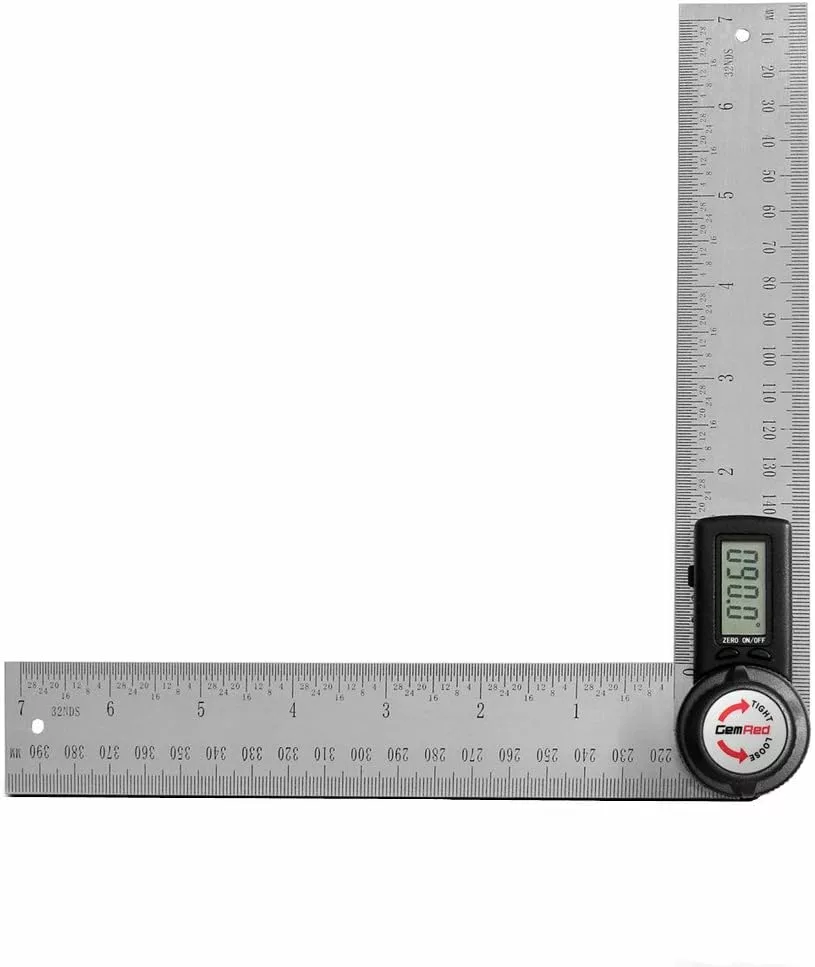 GemRed 2 in 1 Digital Protractor Goniometer Angle Finder Ruler in 200mm Length