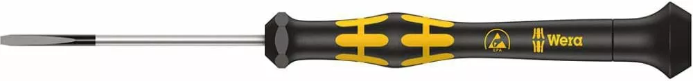 Wera 1578 A Kraftform Micro ESD Slotted Screwdriver, 0.30 x 1.8 x 60 mm, 05030102001