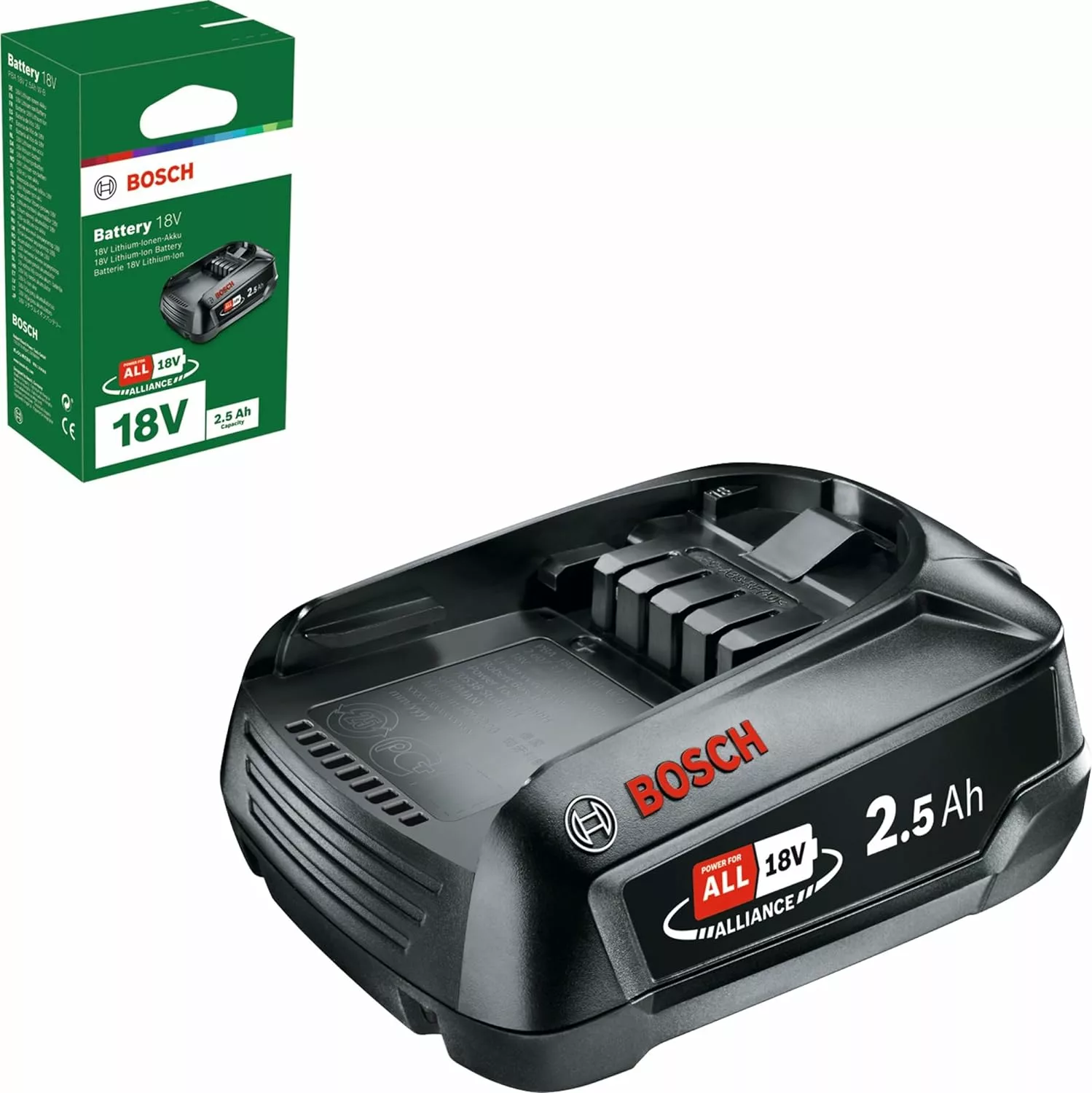 Bosch Home and Garden Battery Pack PBA 18V (battery 2.5 Ah W-B, 18 Volt System
