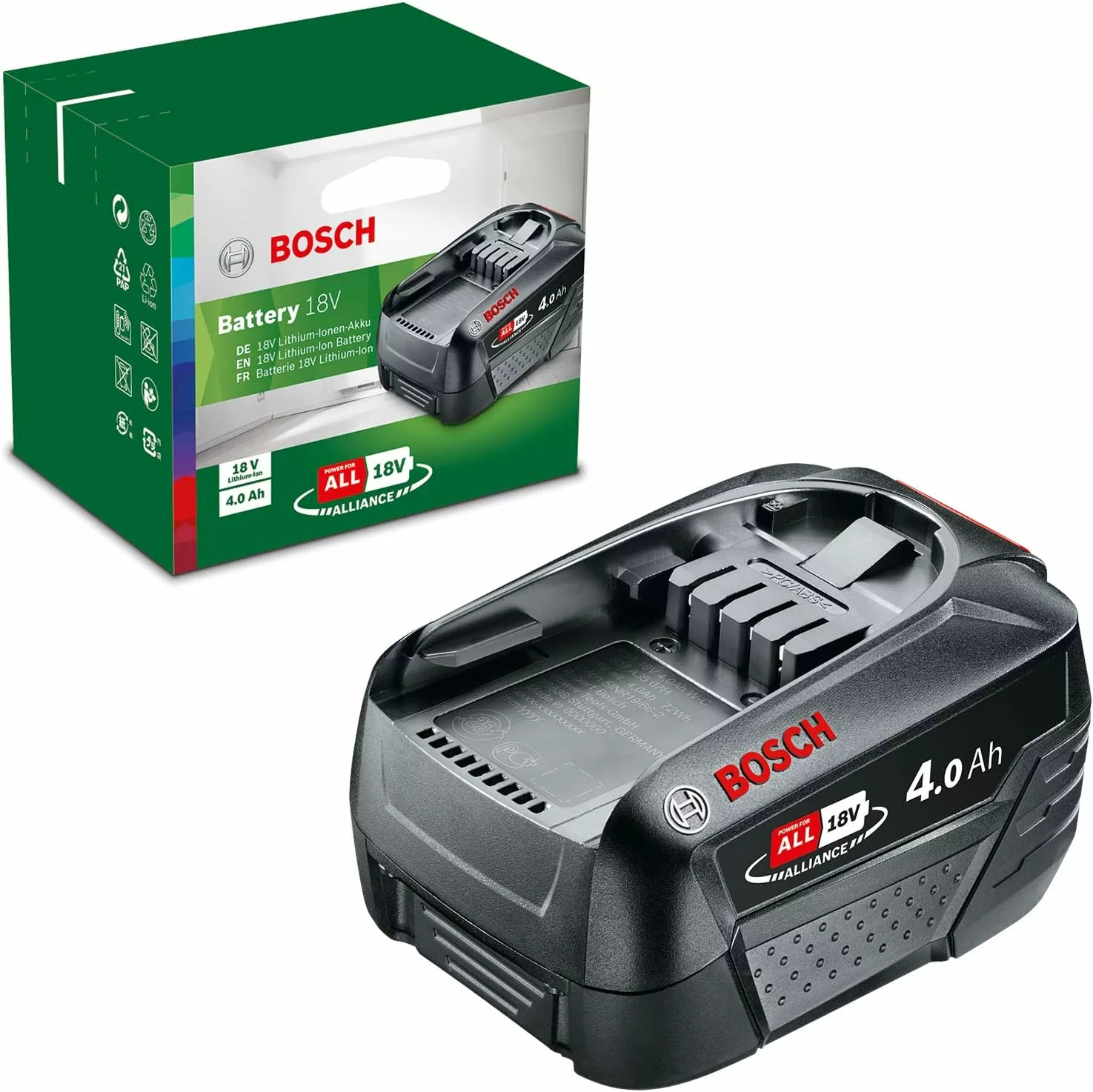 Bosch Home and Garden Battery Pack PBA 18V (battery 4.0 Ah W-C