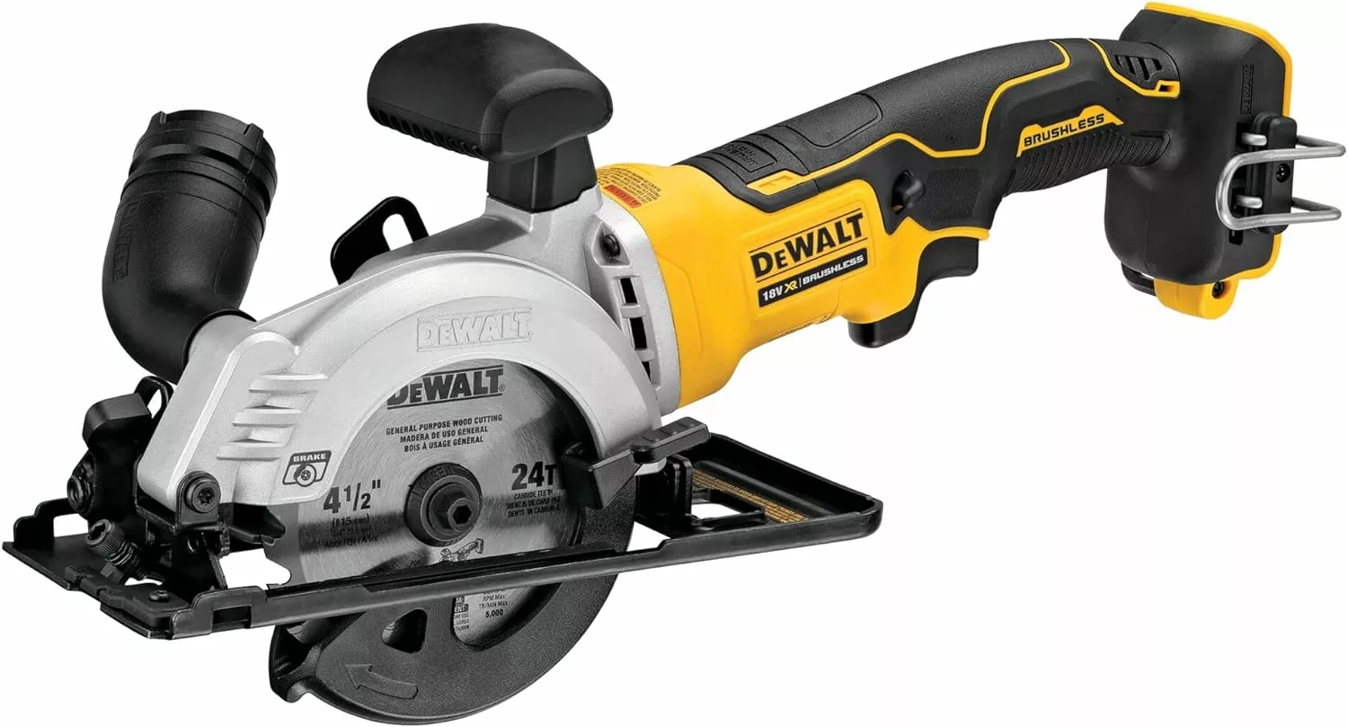 DEWALT DCS571N XR Brushless Compact Circular Saw 115mm 18V Bare Unit, Yellow