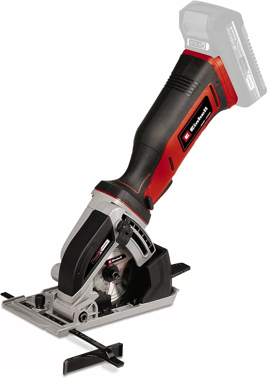 Einhell Power X-Change 89mm Cordless Mini Circular Saw - 18V Hand-Held Rotary Saw With 2 Blades For Cutting Wood and Plastic 