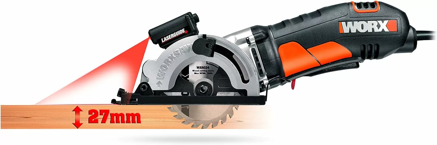 WORX WX426 WORXSAW cutting depth diagram
