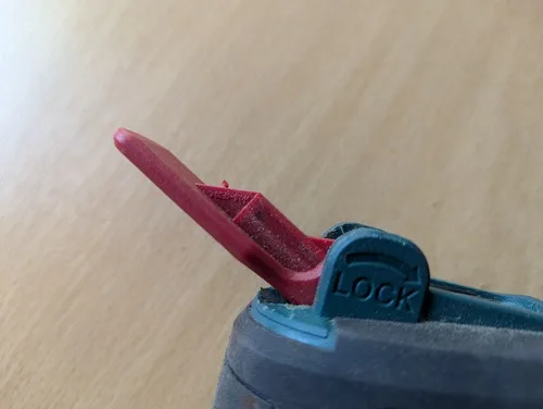 Tool free blade change lever on Parkside oscillating tool