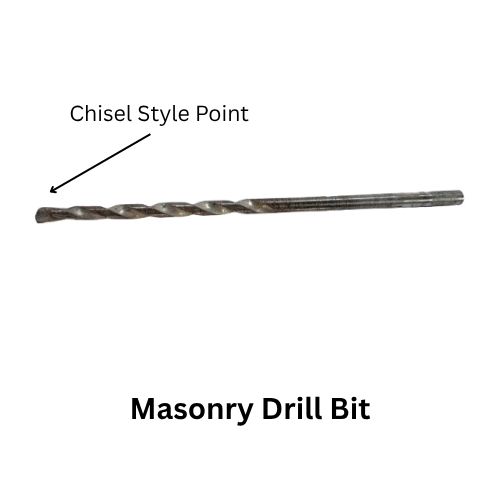 a masonry drill bit showing the chisel type point