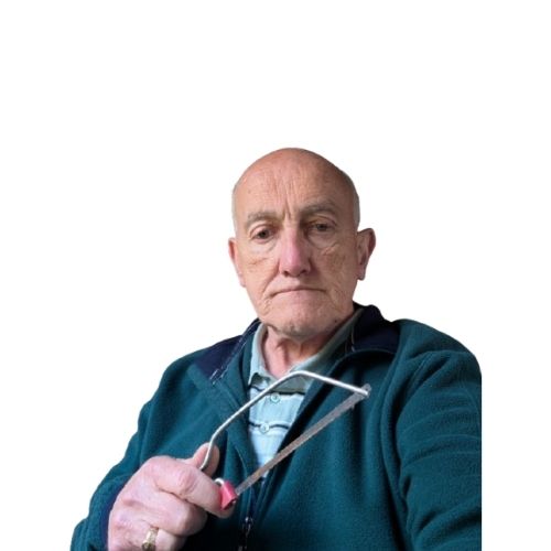 website owner holding a junior hacksaw