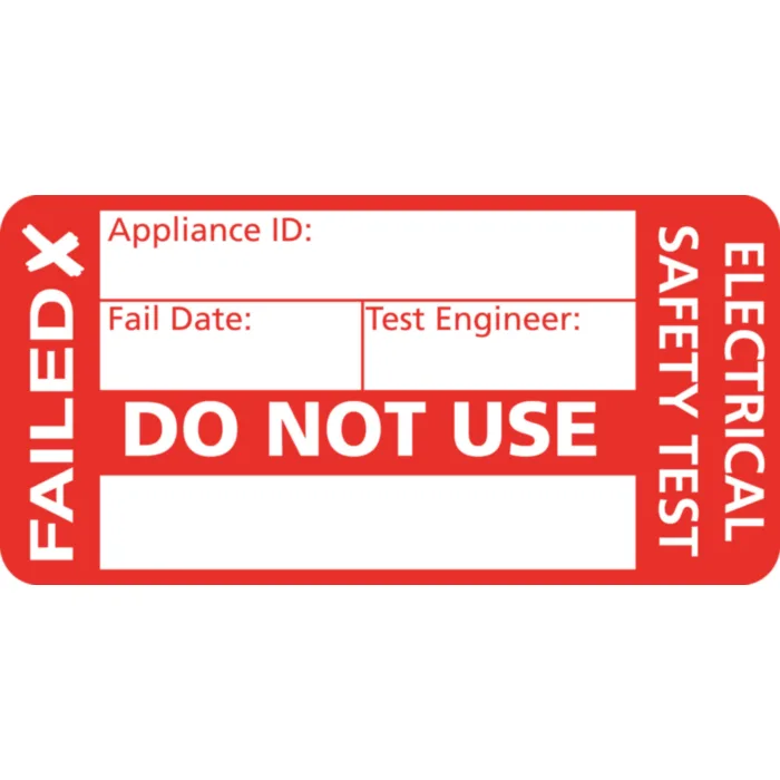 fail pat test label