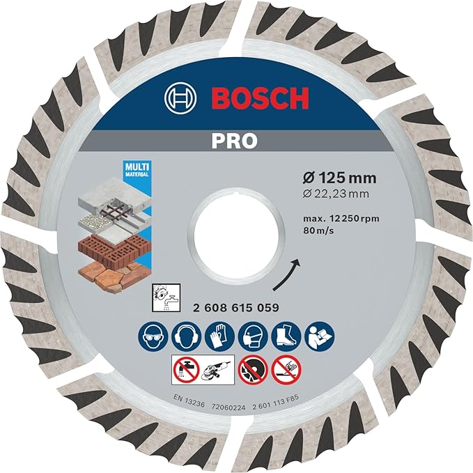 Bosch 1x PRO Multi Material Long Life Diamond Cutting Disc