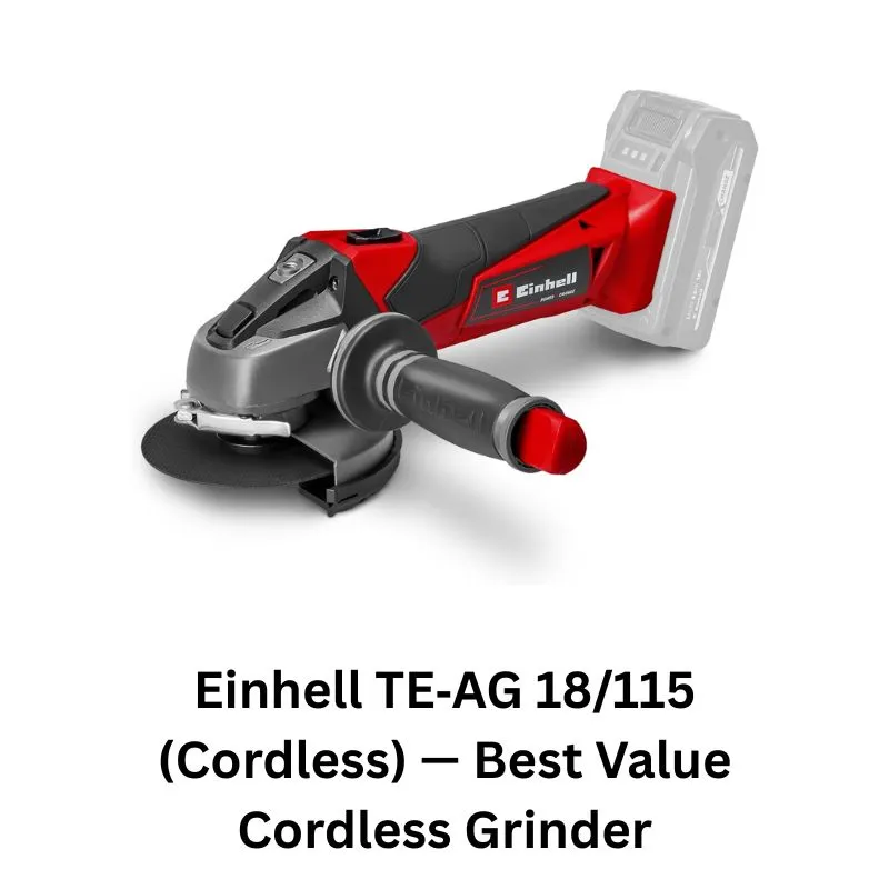 Einhell TE‑AG 18115 angle grinder without battery
