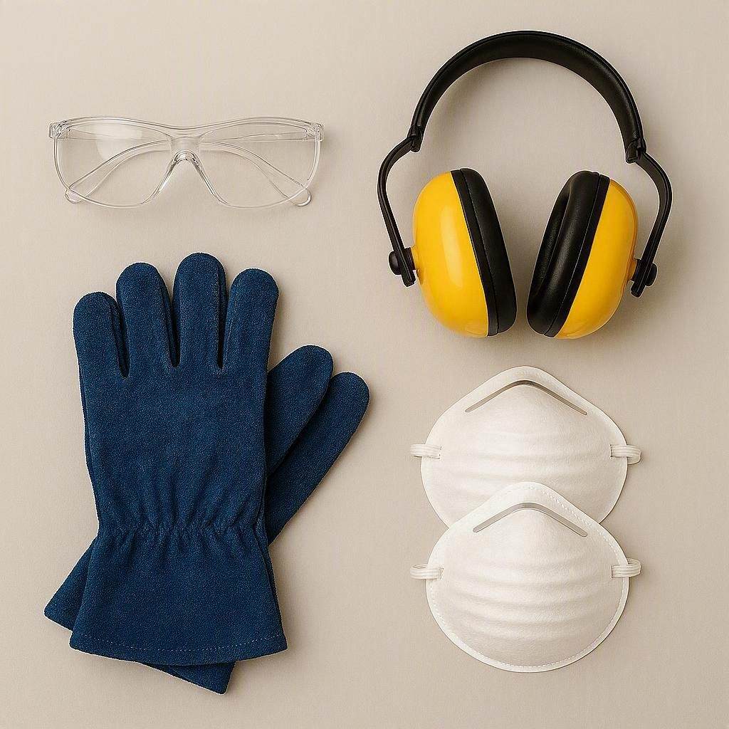 selection of PPE equipment