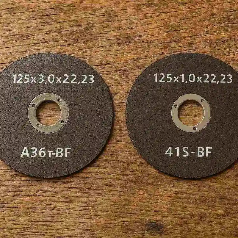2 angle grinder cutting discs side by side