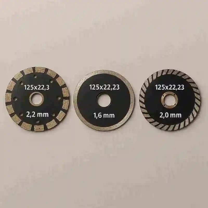 choice of 3 diamond blades for cutting concrete