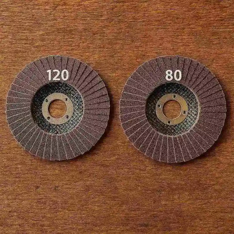 2 flap discs for an angle grinder side by side