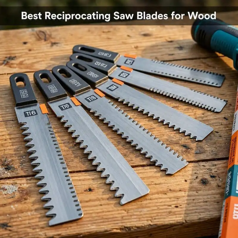 a range of wood cutting blades for a reciprocating saw