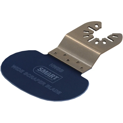 A rigid steel scraper blade to peel up stubborn carpet adhesive, old linoleum backing, and thick silicone sealant