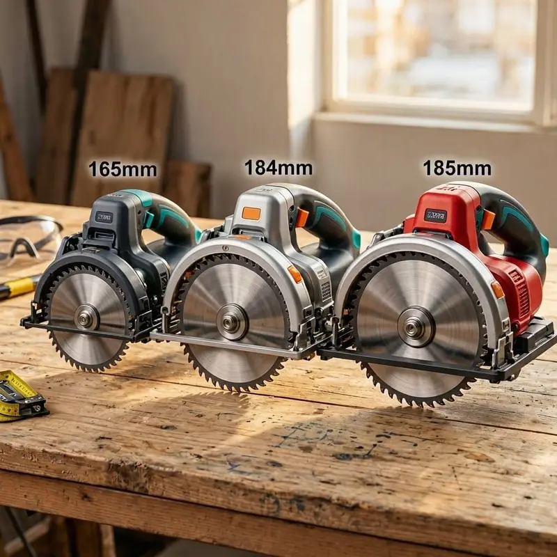165mm 184mm and 185mm circular saw cutting depths compared