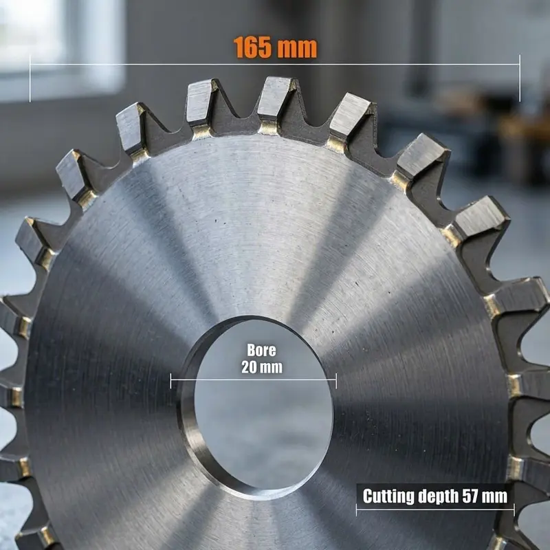 Measuring circular saw cutting depth