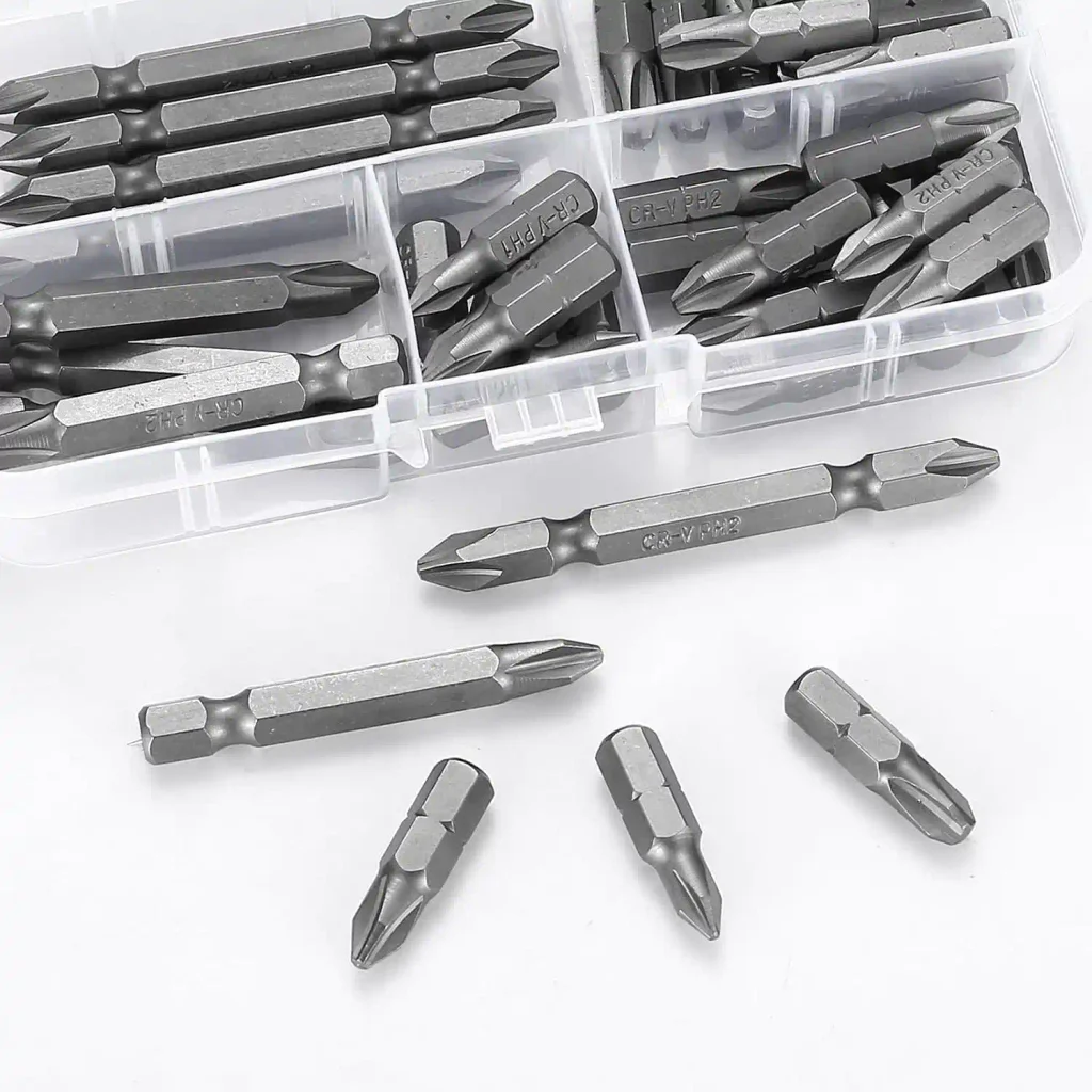 a selection of phillips screwdriver bits