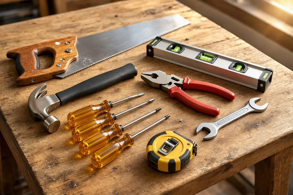Hand tools UK DIY guide showing essential tools for home projects