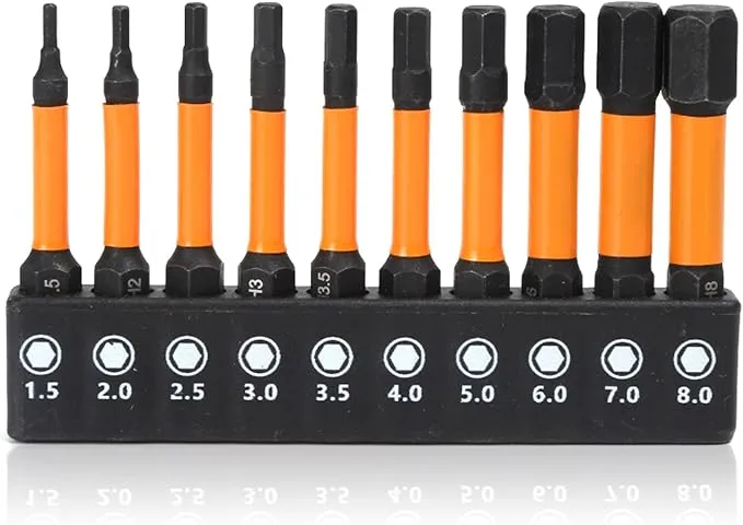 selection of hex screwdriver bits
